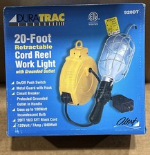 Alert 920dt Shop Light Dura-trac 20ft Retractable Work Light Incandesce Nos Alert 920dt Shop Light Dura-trac 20ft Retractable Work Light Incandesce Nos