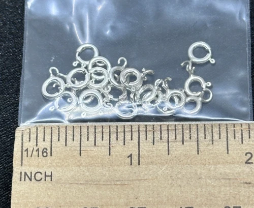 Lot of Sterling Silver Spring Ring ClaspFindings- 1.9 Grams- Vintage Estate Find