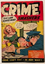 Crime Smashers 7 Trojan Golden Age 1951 2.5 Good+ Pre-Code Crime Bondage Cover