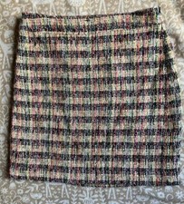 Womens Talbots Woven Fabric Skirt-Multicolor-Sz 8-Fully Lined-EUC