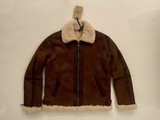 Authentic Belstaff Launch Brown Shearling Sheepskin Jacket Coat 8 Uk £1,695 New