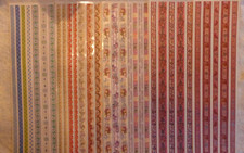 Set Stoff-Bordüren Borten - 1  zur Kartengestaltung Hobbyauflösung