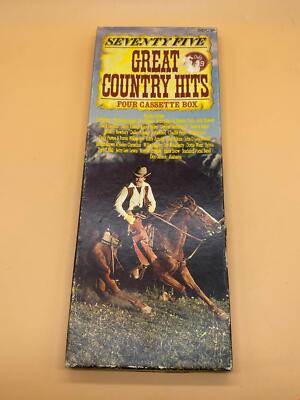 Retro Seventy Five Great Country Hits Four Cassette Book Box Set 