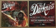 THE DARKNESS Vintage 2005 SET of 2 DOUBLE SIDED PROMO POSTER FLAT for Ticket CD