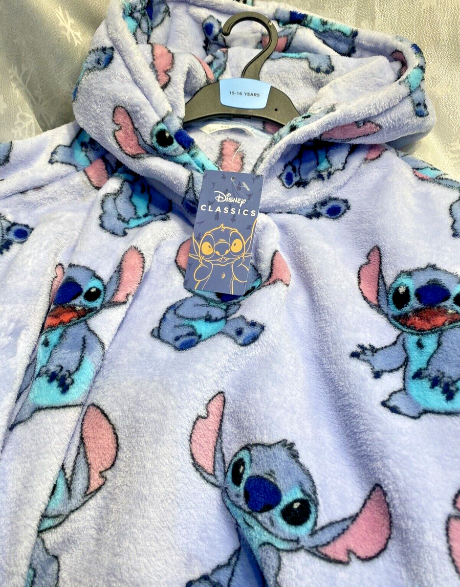 SUPER COSY M&S STITCH FLEECE HOODIE/OODIE/SLEEPWEAR 15-16yrs 91-95cms BNWT