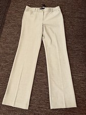 TALBOTS NWT! Beige Lightweight Wool Blend SIGNATURE Flat Front Straight Pants 4