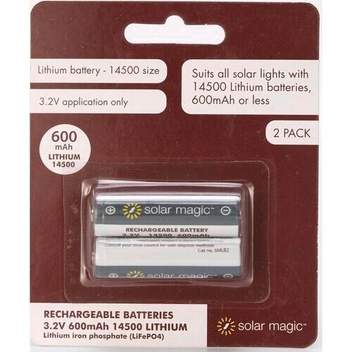 Solar Magic Rechargeable Solar Light NI-MH & Lithium Batteries Brand New Packs - Picture 7 of 7
