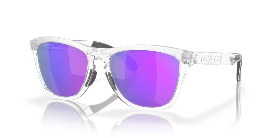 Gafas de sol Oakley Range Frogskins OO9284-1255 marco transparente mate con PRIZM violeta