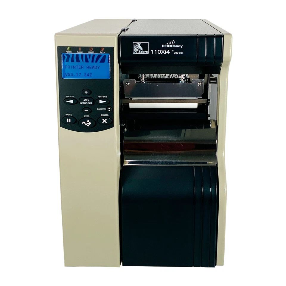 Refurbished Zebra 110Xi4 Thermal Transfer Label Printer 300 DPI 1 Year Warranty - Image 2 of 4