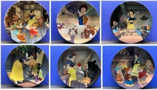 SNOW WHITE AND THE SEVEN DWARFS - COMPLETE SET OF 12 KNOWLES COLLECTOR PLATES!