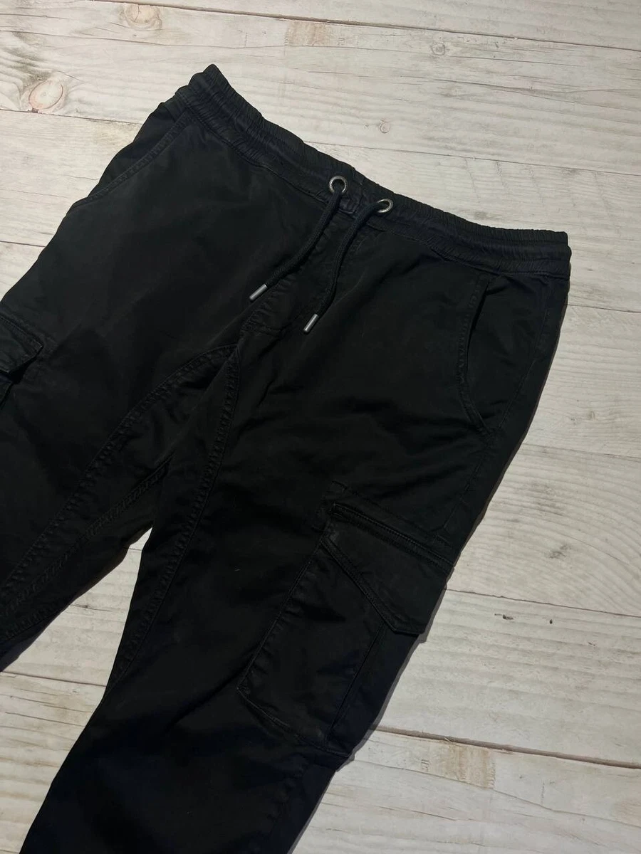 Alpha Industries Cargo Military Jogger Track Pants Man Black | eBay