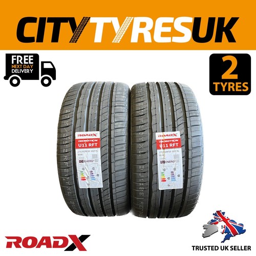 TWO NEW TYRES 275 35 20 102Y XL ROADX RX MOTION RUNFLATS! *C RATED