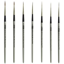 AS-64 Russian Pure Sable Long Liner and Mini Liner Brush Set 7 pcs