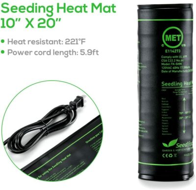 10''x20'' Seed Starting Heat Mat Seed Cloning Heating Pad Germination Warm Station