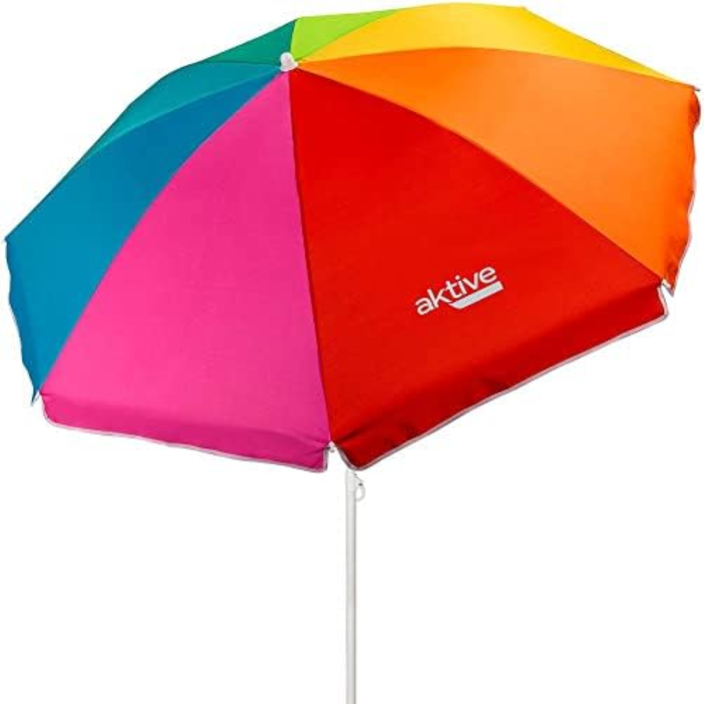 Aktive Beach Windproof Umbrella 180cm Uv50 Protection One Size