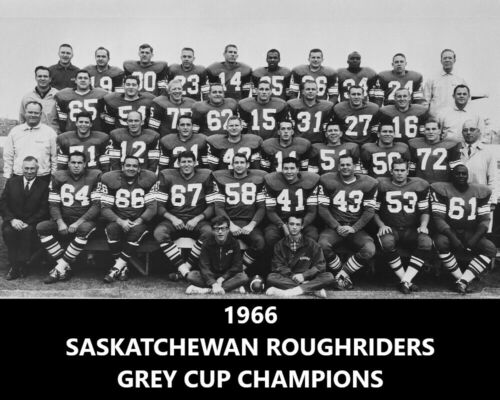 1966 SASKATCHEWAN ROUGHRIDERS 8X10 TEAM PHOTO FOOTBALL PICTURE GREY CUP CHAMPS - Picture 1 of 1