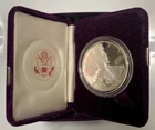 1990-S Proof American Silver Eagle (99.9% silver) with Original Box & COA
