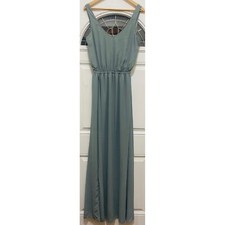 Show Me Your Mumu Maxi Dress Bridesmaid V Neck Sleeveless Green Medium