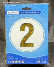Gold Foil Helium Balloon Number 2