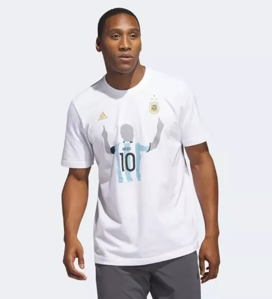 adidas Men&#039;s White JERSEY TEE FOR ARGENTINA FANS 10 | eBay