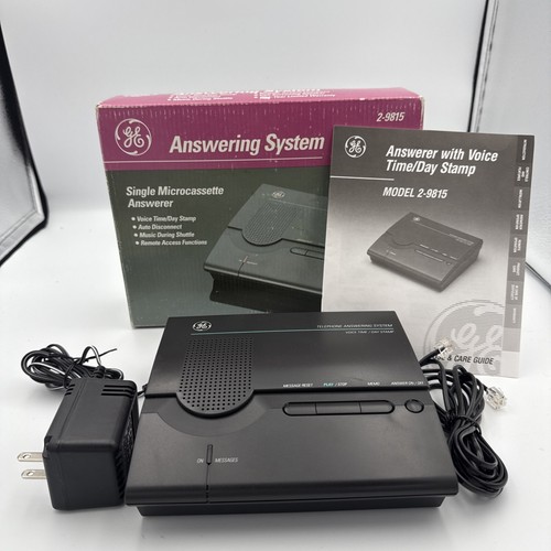 Vintage GE Single Microcassette 1-Tape Answerer 2-9815