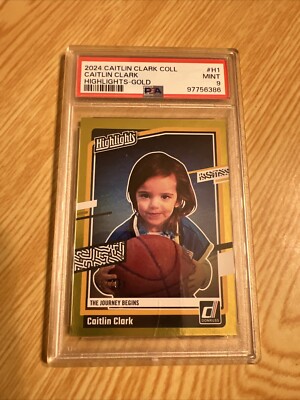 2024 Panini Caitlin Clark Highlights Gold Foil #H1 Caitlin Clark 