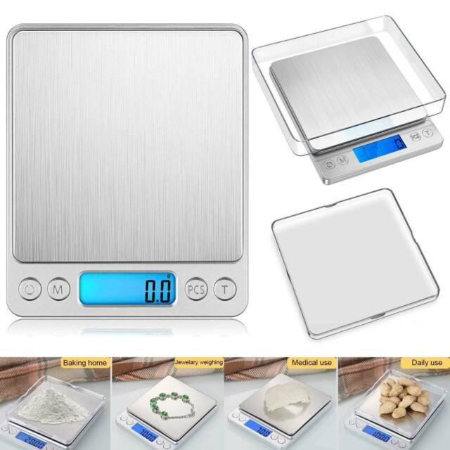 0.01g-500g Mini Small Pocket Digital Gold Weighing Pans Scales Jewelry Scale UK
