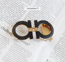 Salvatore Ferragamo Men's Alloy Belt Buckle for 34-35mm leather strap Black/gold