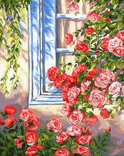 16"X20"Rolled Canvas(Without Frame), Frame)-Flowers 6 