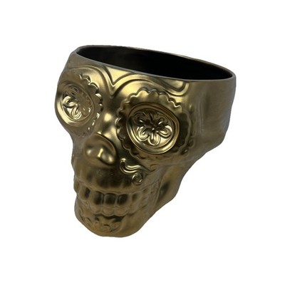 Target 2015 Halloween Gold Day If The Dead Skull Candy Bowl 7x6''
