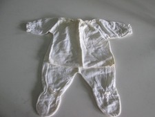 Vtg Baby/Enfant Cream Flannel 2 Pc Pajamas Top  Pants