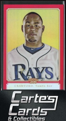 Carl Crawford 2010 Topps Chrome #TC48 206 Chrome Red Refractors Rays 19/25