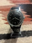 Vintage Rare Black Record Dial Timex Viscount Mens Self-Wind 1950s Runs