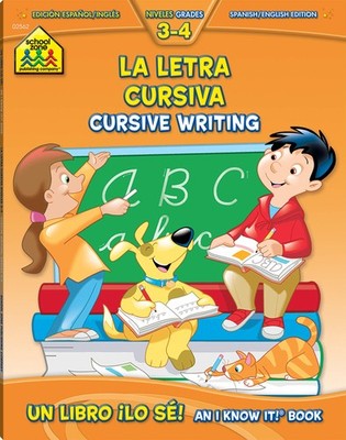 School Zone - Bilingual Cursive Writing Workbook - 64 Pages, Ages 8 to 10, 3...