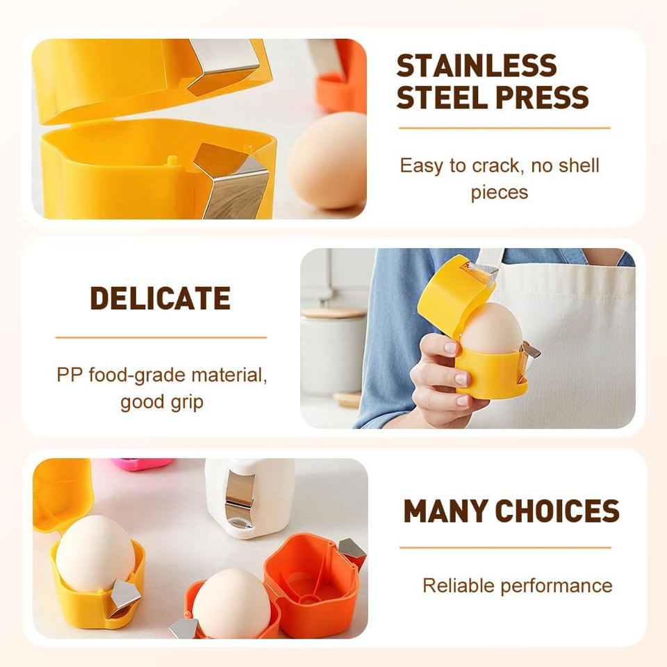 Egg Shell Opener, 2026 Upgraded Egg Separator for Raw Eggs, Stainless ...