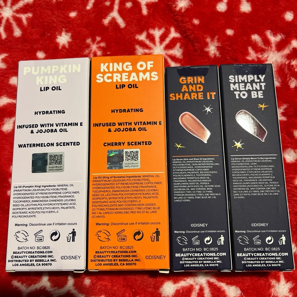 The Nightmare Before Christmas Lip Gloss And Lipstick 4 Pack - Image 2 of 2