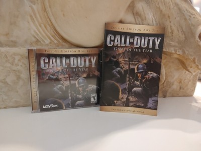 Call of Duty: Game of The Year - Deluxe Edtion (PC, 2004) Game & Manual