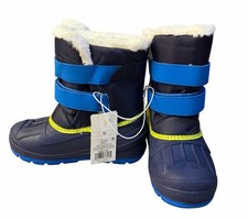 Cat Jack Youth Boys Blue Faux Fur Thermolite Insulted Winter Snow Boots 12 New