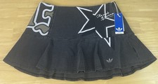 Adidas Originals Dark Gray GFX Jean Star Trefoil Denim Skirt KC6273, Women 32/32
