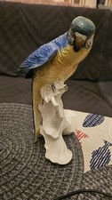 Karl Ens Papagei Porzellanfigur 33 cm Thüringen handbemalt beschädigt