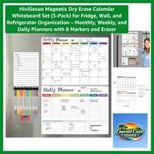 Magnetic Dry Erase Calendar 3-Pack for Effortless Organization at Home Office