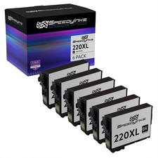 SPEEDY 6PK 220XL Ink Cartridge for Epson T220XL220 HY Black WF2630 WF2650 WF2660