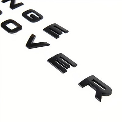 Front Hood/Rear Trunk Emblem For Range-Rover Letters Nameplate Badge Gloss Black