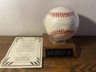 Ken Griffey Jr Signed Autographed Baseball with COA and Display Case