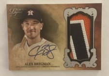 Alex Bregman 2021 Topps Dynasty RARE GOLD Jersey Patch Auto #/5 - Great Patch!