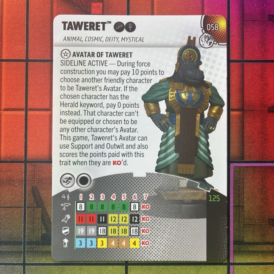 Heroclix Taweret Chase | 058 | Marvel Studios Next Phase | Moon Knight Avatar - Image 3 of 4