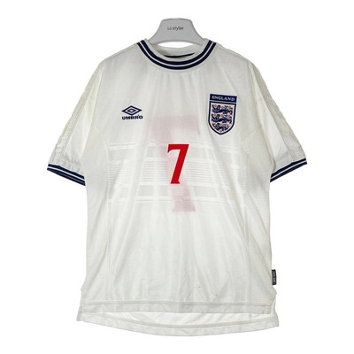 UMBRO England national team 99-01 home uniform Beckham white UMBRO England national team 99-01 home uniform Beckham white