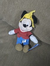 Scarecrow Mickey Mouse Halloween Costume Plush 9" With Tags Toy Factory
