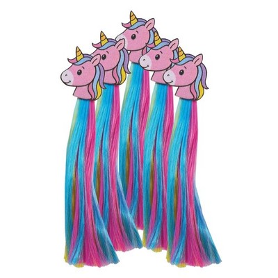 Equetech Einhorn Glitzer Pferd / Pony Mähne Quasten (5er Pack) - NEU