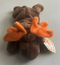 Ty Beanie Baby Chocolate the Moose 1993 - 4th Gen Hang Tag - Retired - MWMT